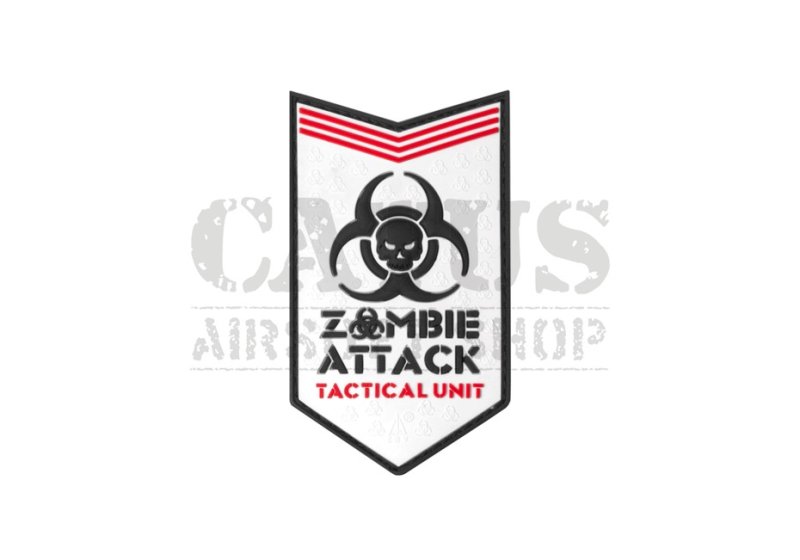 Nášivka na suchý zip 3D Zombie Attack Biela 