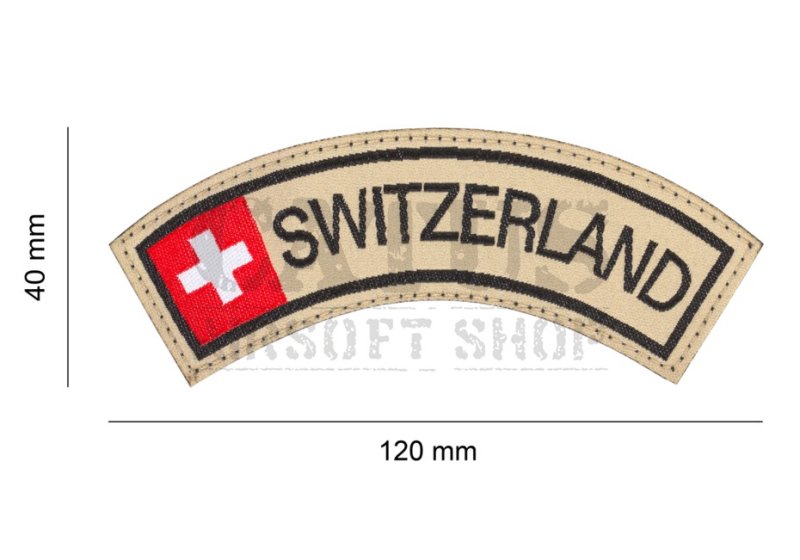 Nášivka na suchý zip Švýcarsko Claw Gear Červená 