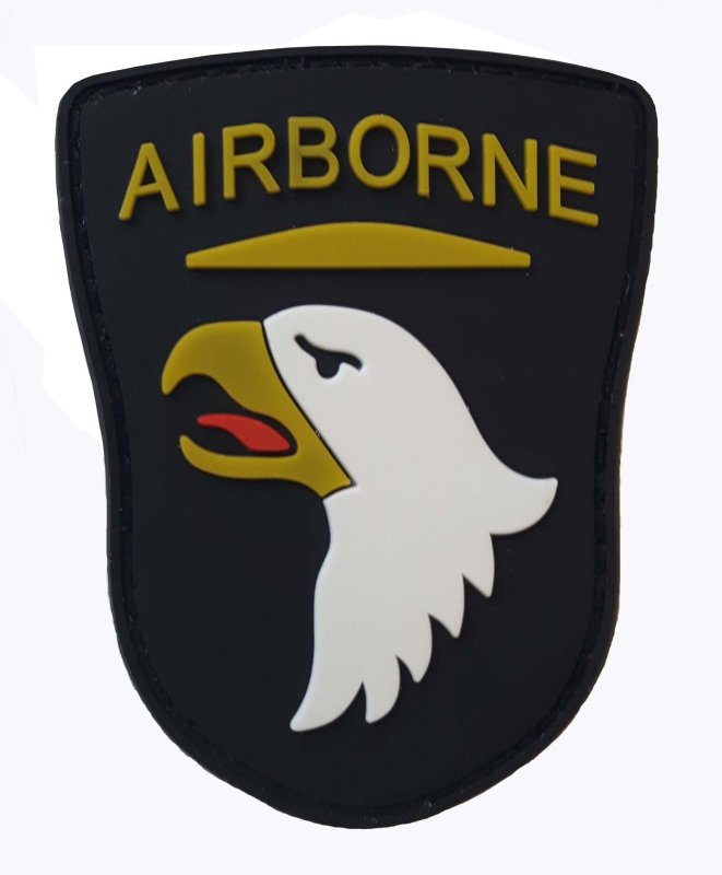 Nášivka na suchý zip 3D Airborne ACM Černá 