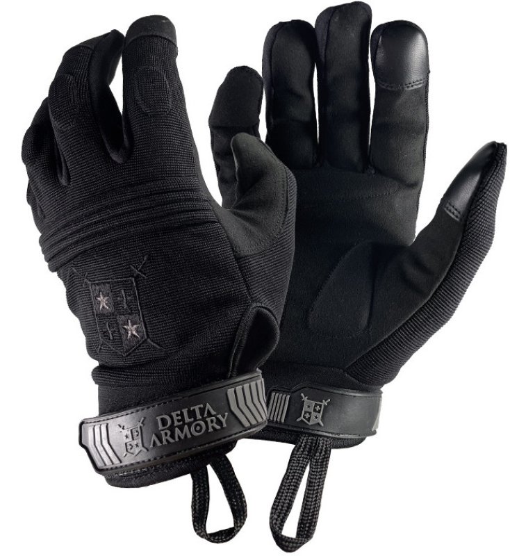 Taktické rukavice Delta Black Ops Black S
