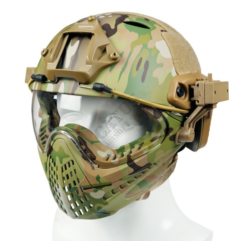 Sada přilby a masky pro pilota Guerilla Tactical Multicam L