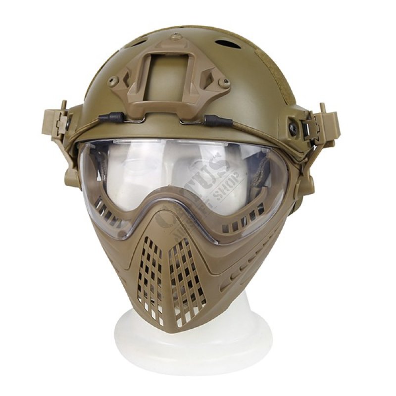 Sada přilby a masky pro pilota Guerilla Tactical Tan L