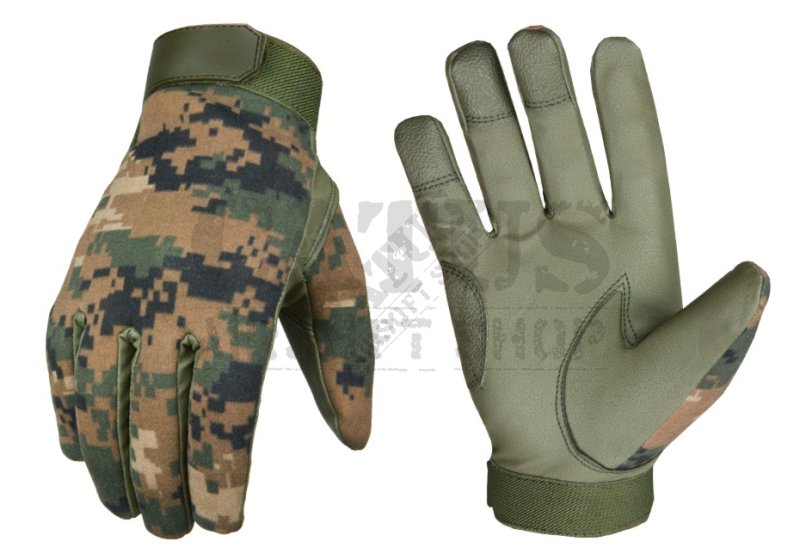Taktické rukavice do každého počasí Invader Gear Digital Marpat Woodland M