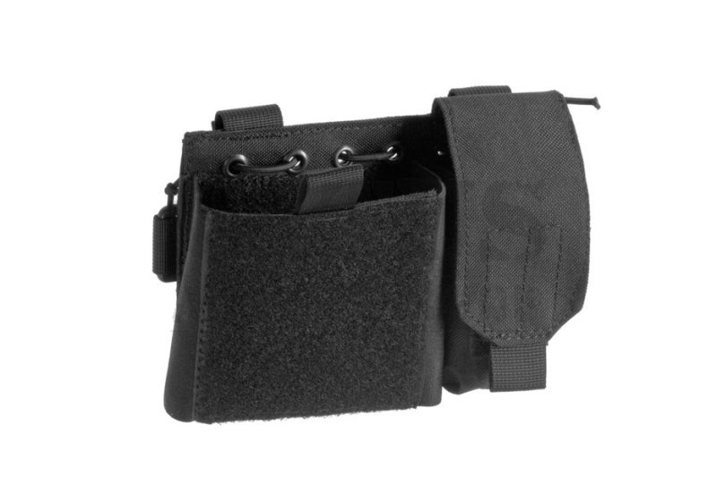 MOLLE Admin panel holster with pistol magazine pouch Black