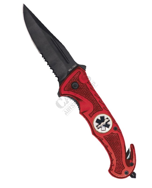 RESCUE Záchranářský zavírací nůž Mil-Tec Red