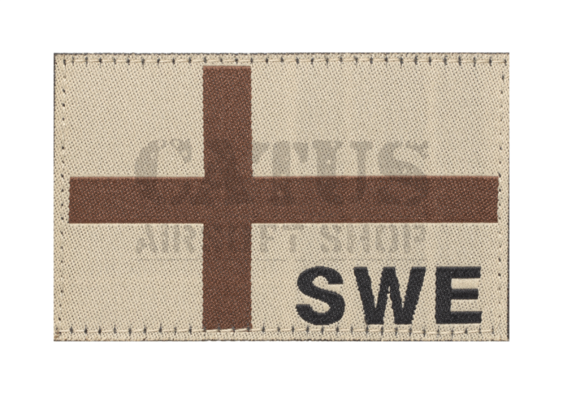 Nášivka na suchý zip Švédsko vlajka Claw Gear Desert 