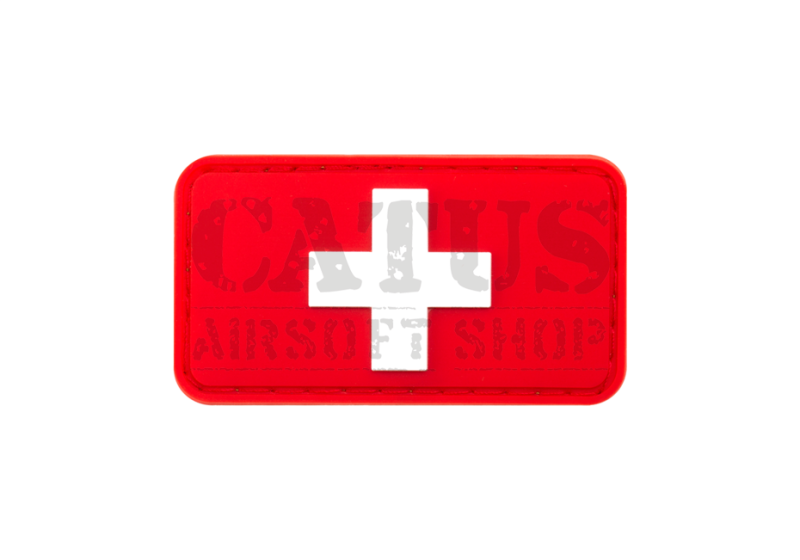 Nášivka na suchý zip 3D vlajka Švýcarska JTG Červená 