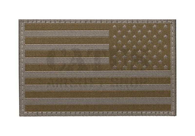 Nášivka na suchý zip s obrácenou vlajkou USA Dark Grey 