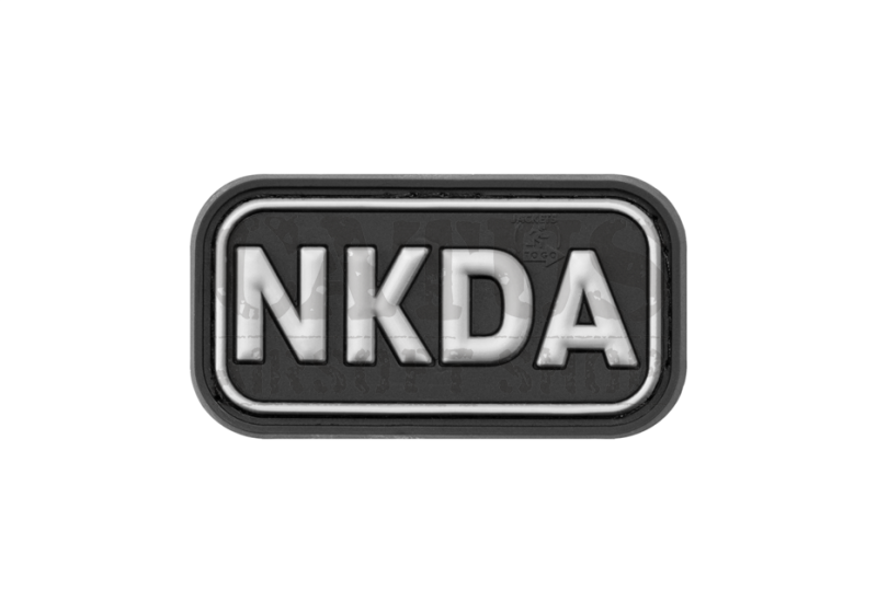 Nášivka na suchý zip 3D NKDA Černo-bílá 