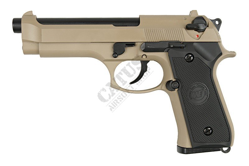 WE airsoftová pistole GBB M92 Green Gas  