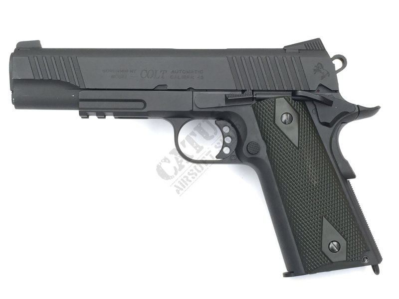 CyberGun airsoftová pistole GBB Colt 1911 Rail Co2 Černá 