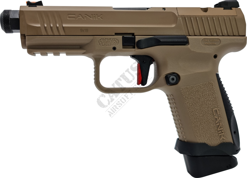CyberGun airsoftová pistole GBB CANIK TP9 elite combat collector edition Green Gas Tan 