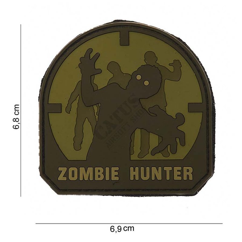 Nášivka na suchý zip 3D Zombie Hunter 101 INC Oliva 