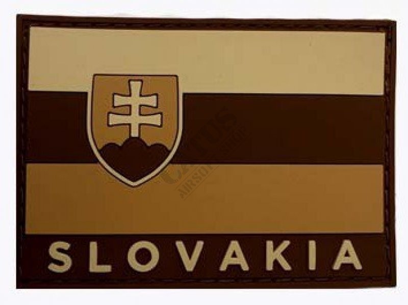 Nášivka na suchý zip 3D vlajka Slovenska Tan 