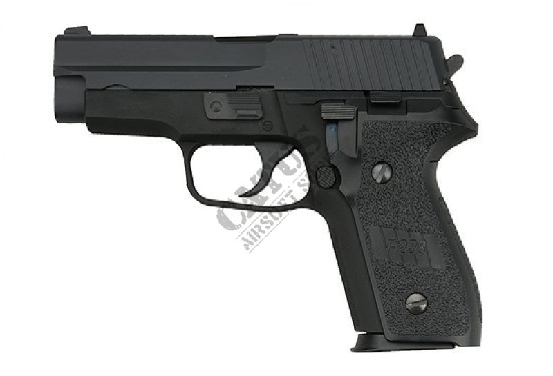 WE airsoftová pistole GBB P228 Green Gas Černá 