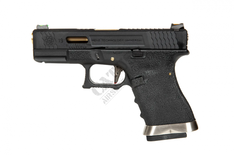 WET airsoftová pistole GBB G Force G19 T1 Green Gas Černá 