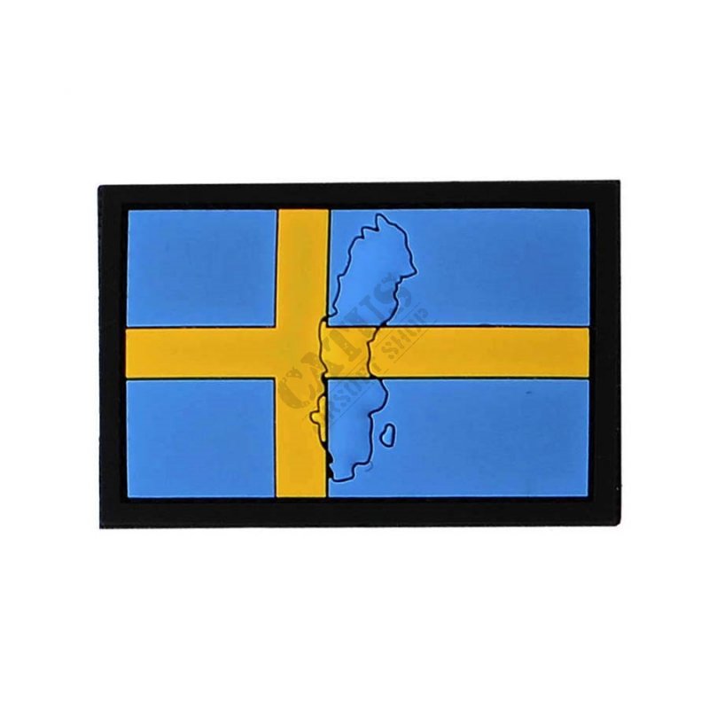 Nášivka na suchý zip 3D Švédsko vlajka 101 INC  
