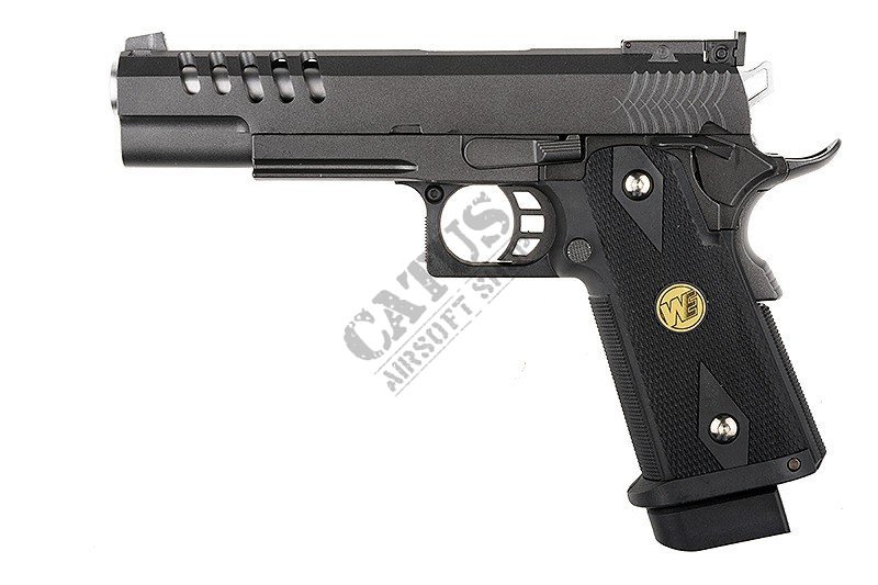 WE airsoftová pistole GBB HI-CAPA 5,1 K Green Gas Černá 