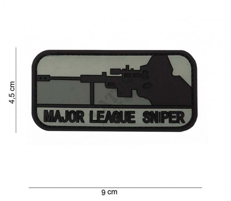 3D PVC nášivka Major league sniper 101INC Black