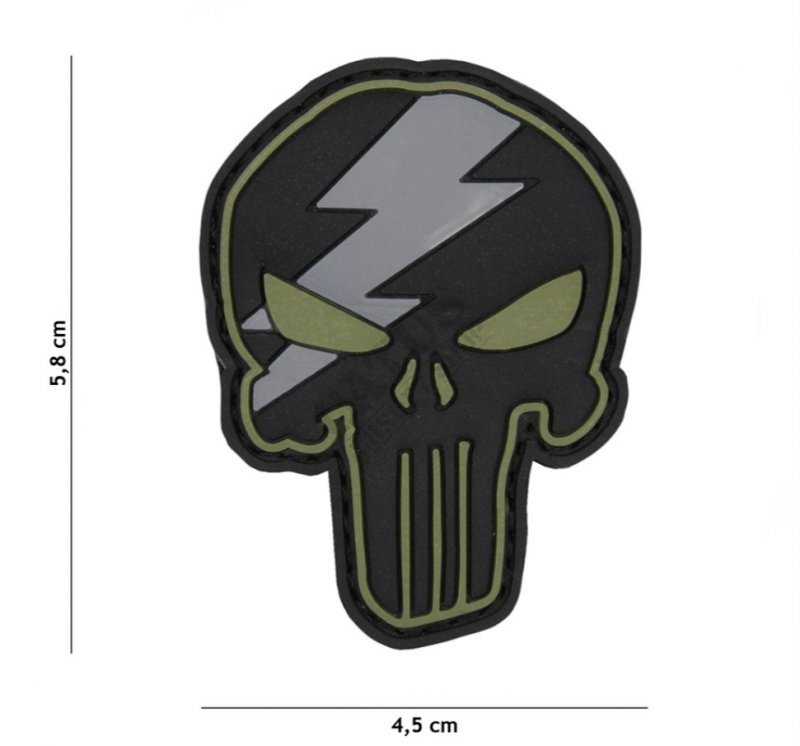 Nášivka 3D PVC Punisher Thunder 101INC Multicolor