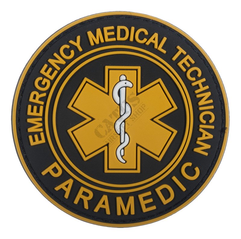 Nášivka na suchý zip 3D Paramedic Delta Armory Černo-žlutá 