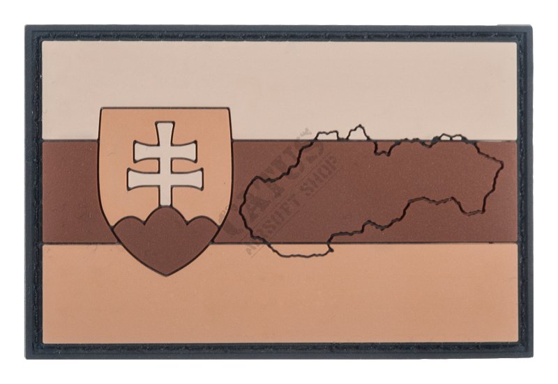 Ecusson velcro 3D drapeau slovaque Delta Armory Tan 