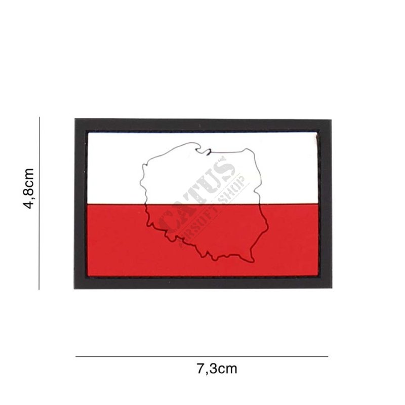 Nášivka na suchý zip 3D Polsko vlajka 101 INC  