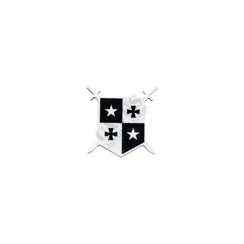 Odznak Delta Armory Černobílý kovový odznak