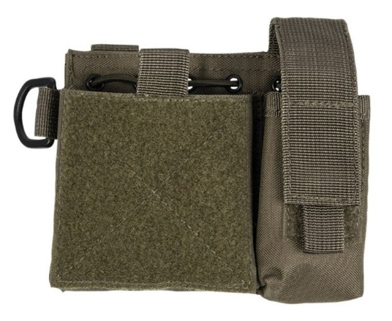 Holster MOLLE Admin panel avec pochette pour chargeur de pistolet Mil-Tec Olive 