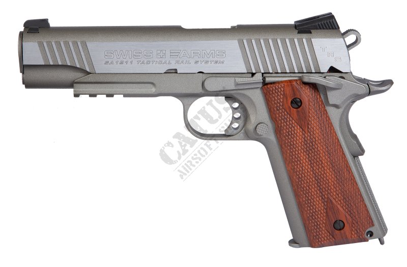 Vzduchová pistole Swiss Arms 1911 Tactical 4,5mm CO2 GBB  