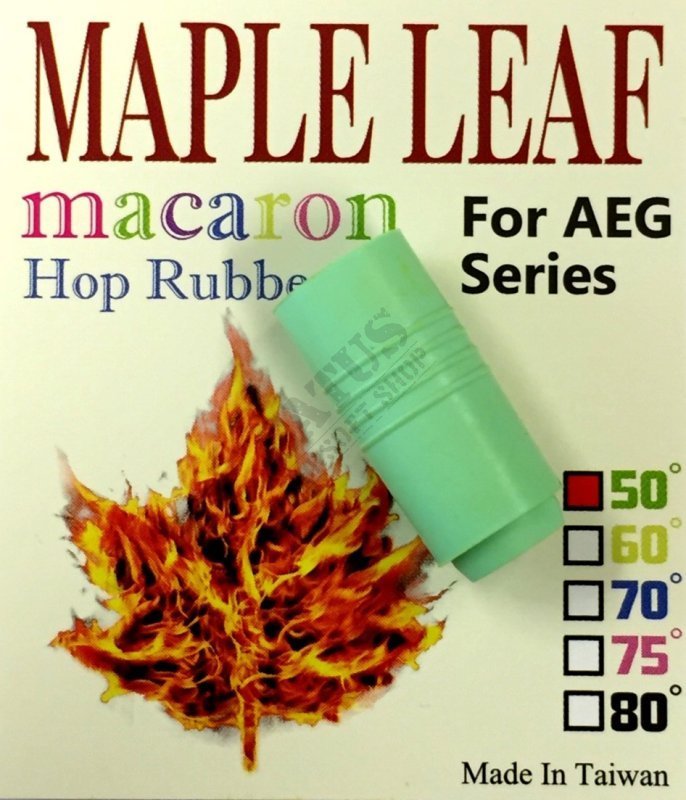 Airsoftová guma Macaron Hop Up 50° Maple Leaf Zelená 