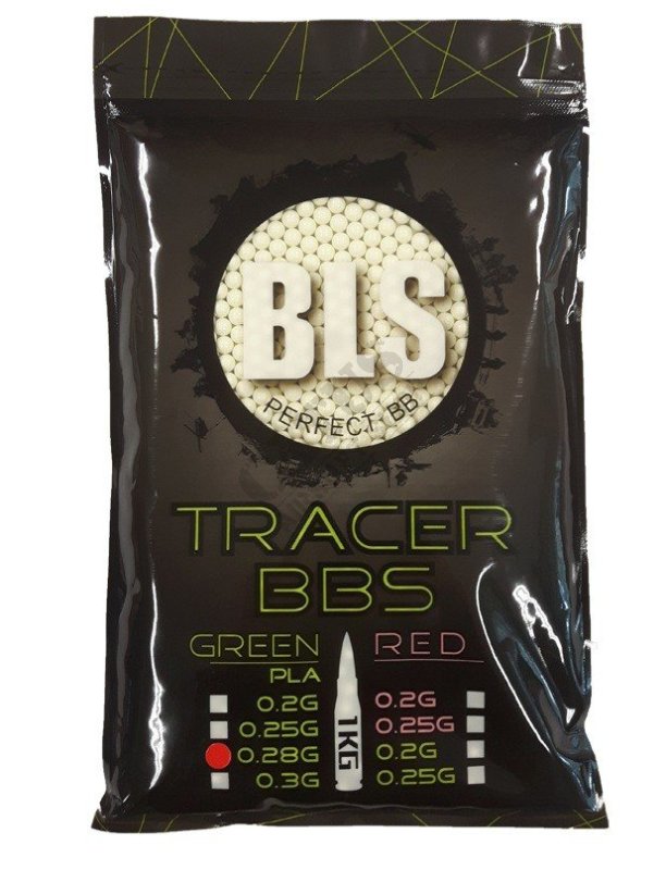 Airsoftové kuličky BLS Tracer 0,28g 3500ks Glow in the Dark 