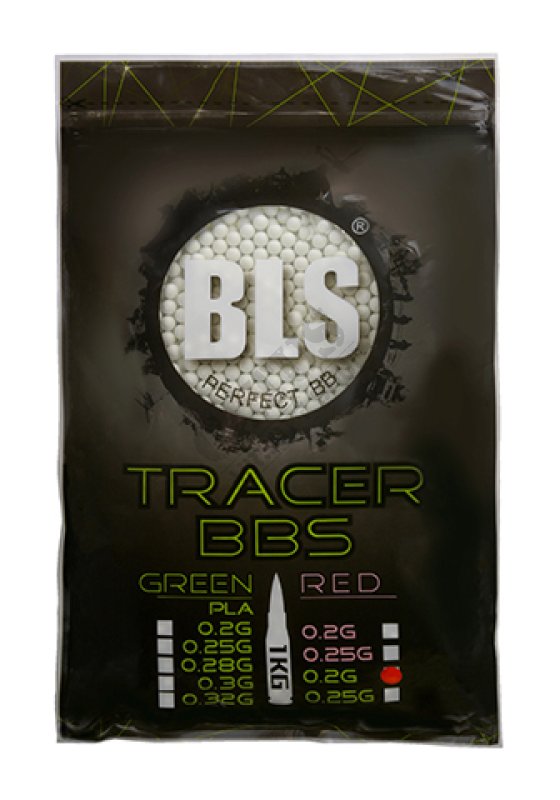 Airsoftové kuličky BLS Tracer 0,20g 5000ks Glow in the Dark 