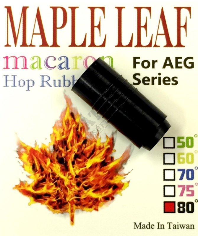 Airsoft Macaron Hop Up Rubber 80° Maple Leaf Černá 