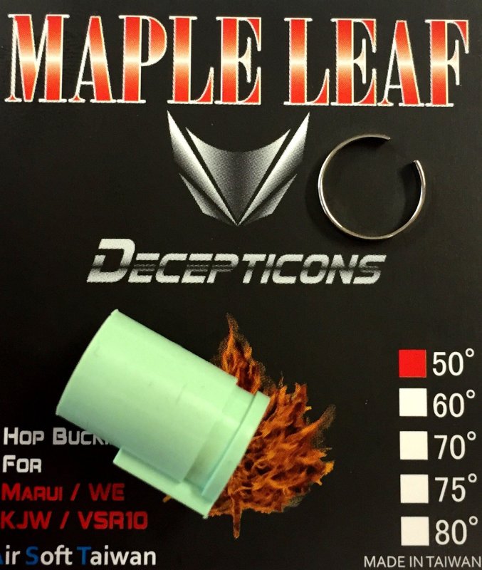Airsoftový Hop-up gumový Decepticons 50° Maple Leaf Zelená 