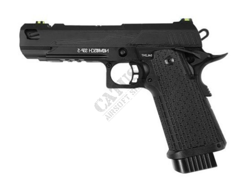 Novritsch airsoftová pistole GBB SSP5 5,1" Green Gas Černá 