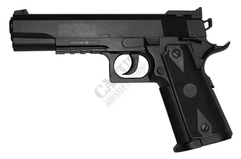 Vzduchová pistole Swiss Arms P1911 Match 4,5mm CO2 NBB Černá 