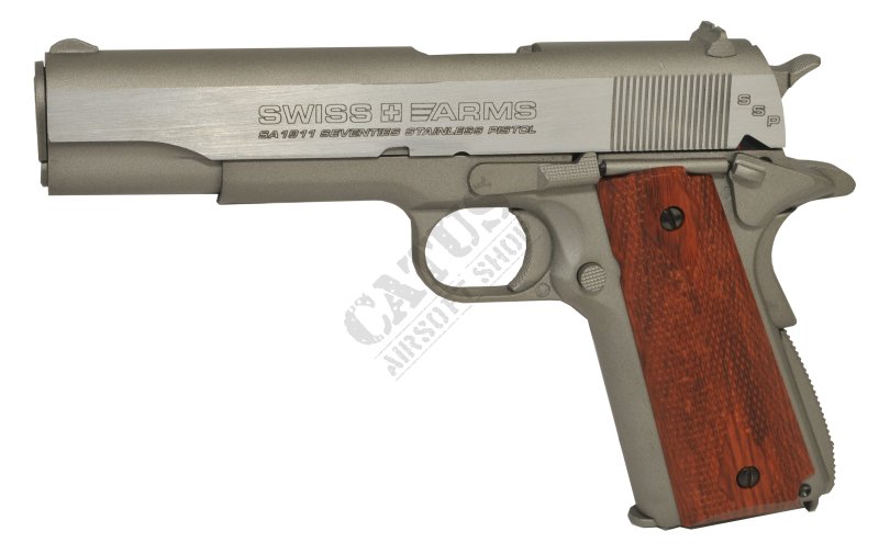 Vzduchová pistole Swiss Arms 1911 Seventies 4,5mm CO2 GBB  
