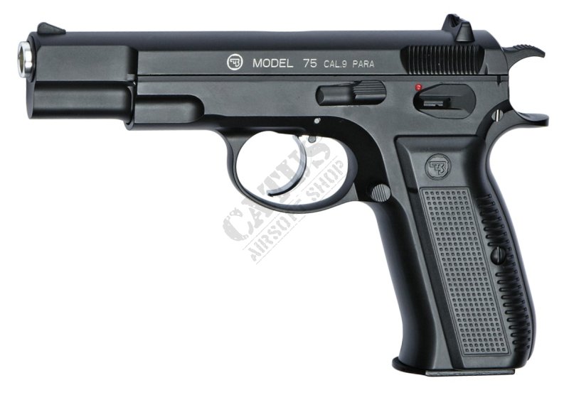 Airsoftová pistole ASG GBB CZ 75D Kovový závěr Zelený plyn Černá 