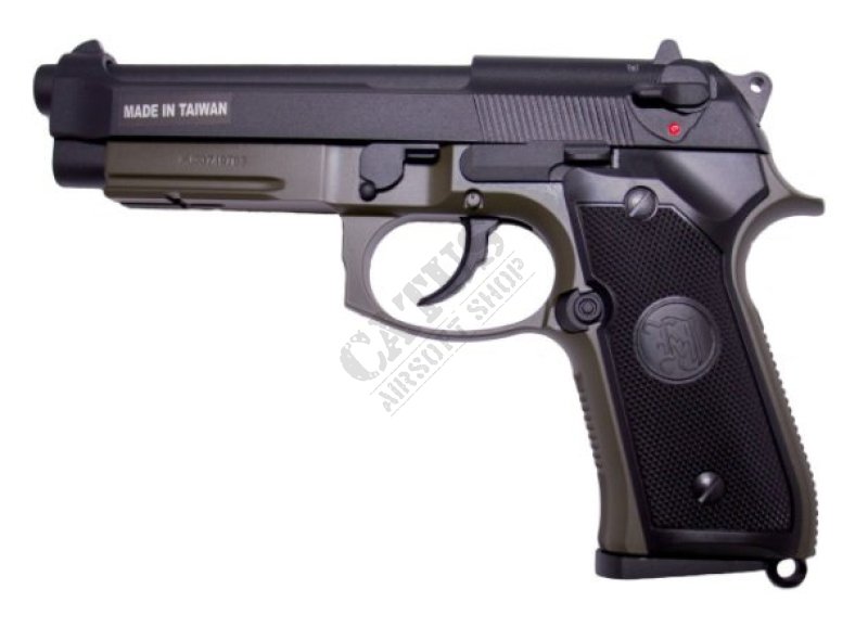KJ Works airsoftová pistole GBB M9A1 v.2 OD Green Gas  