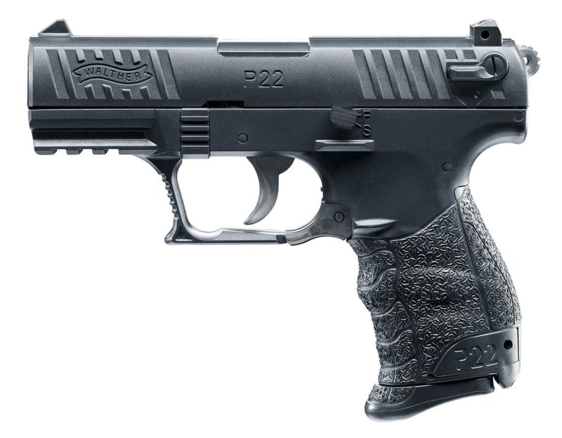 Airsoft manuální pistole Walther P22Q kovový závěr Umarex Černá 